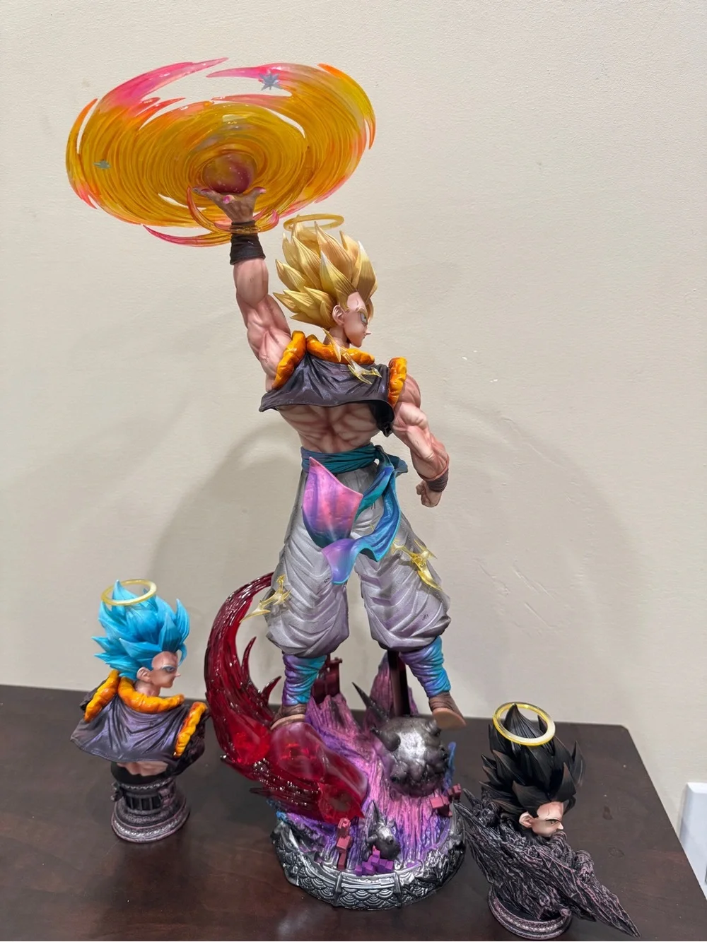 Large dragon ball Gogeta Goke Vegeta figure statue super Saiyan god